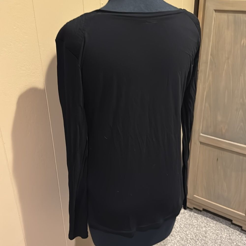 Zara Basic Evening Collection Black Top. Brass St… - image 3